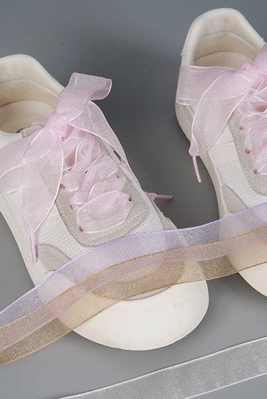 SATIN ORGANZA SHOE LACE | Fuchsia