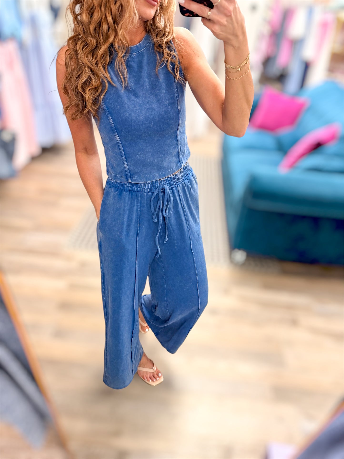 Audrey Navy 2 Piece Set