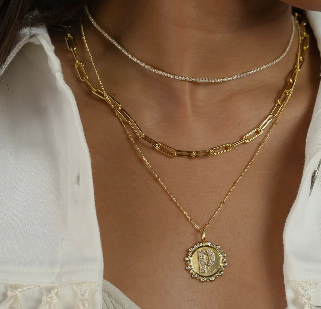 Vintage Coin Initial Charm
