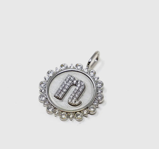 Vintage Coin Initial Charm