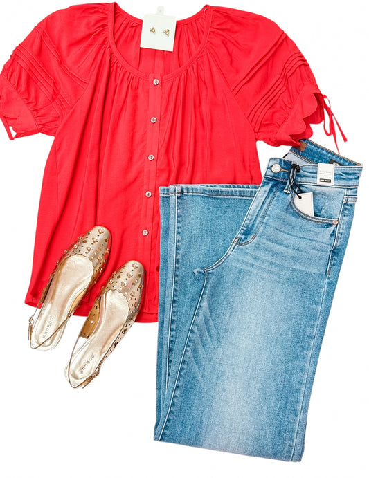 Ruby Falls Scallop Top