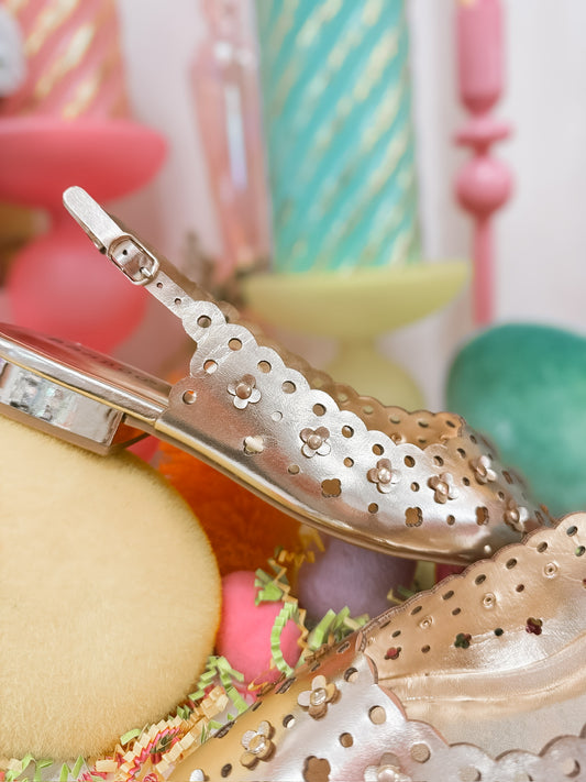 CoCo Gold Scallop Slingback