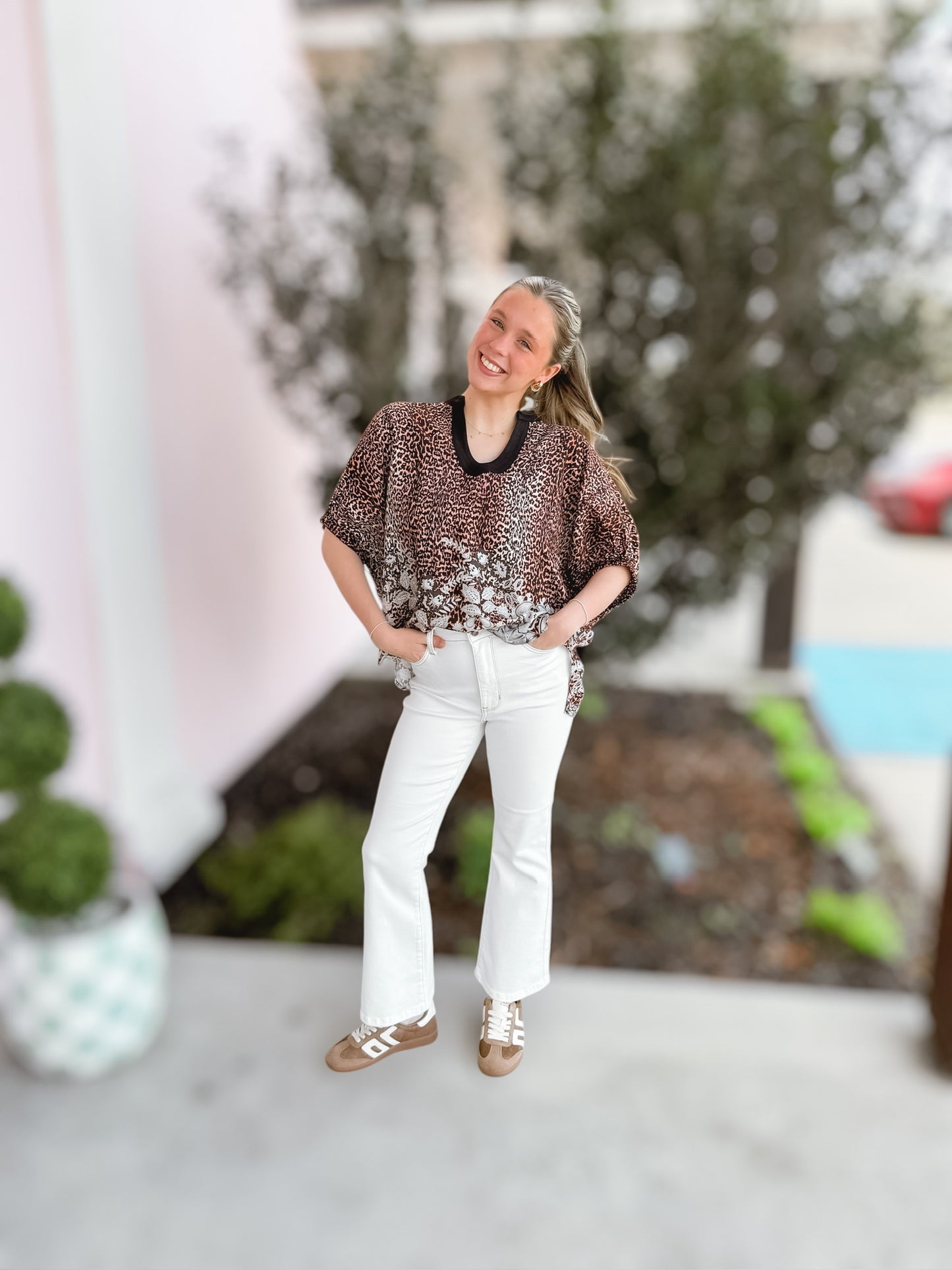 Judy Blue White High Rise Kick Flare