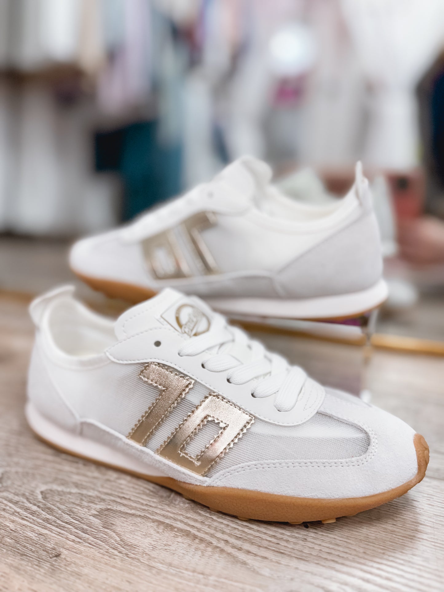 Paris N26 White Gold Sneakers