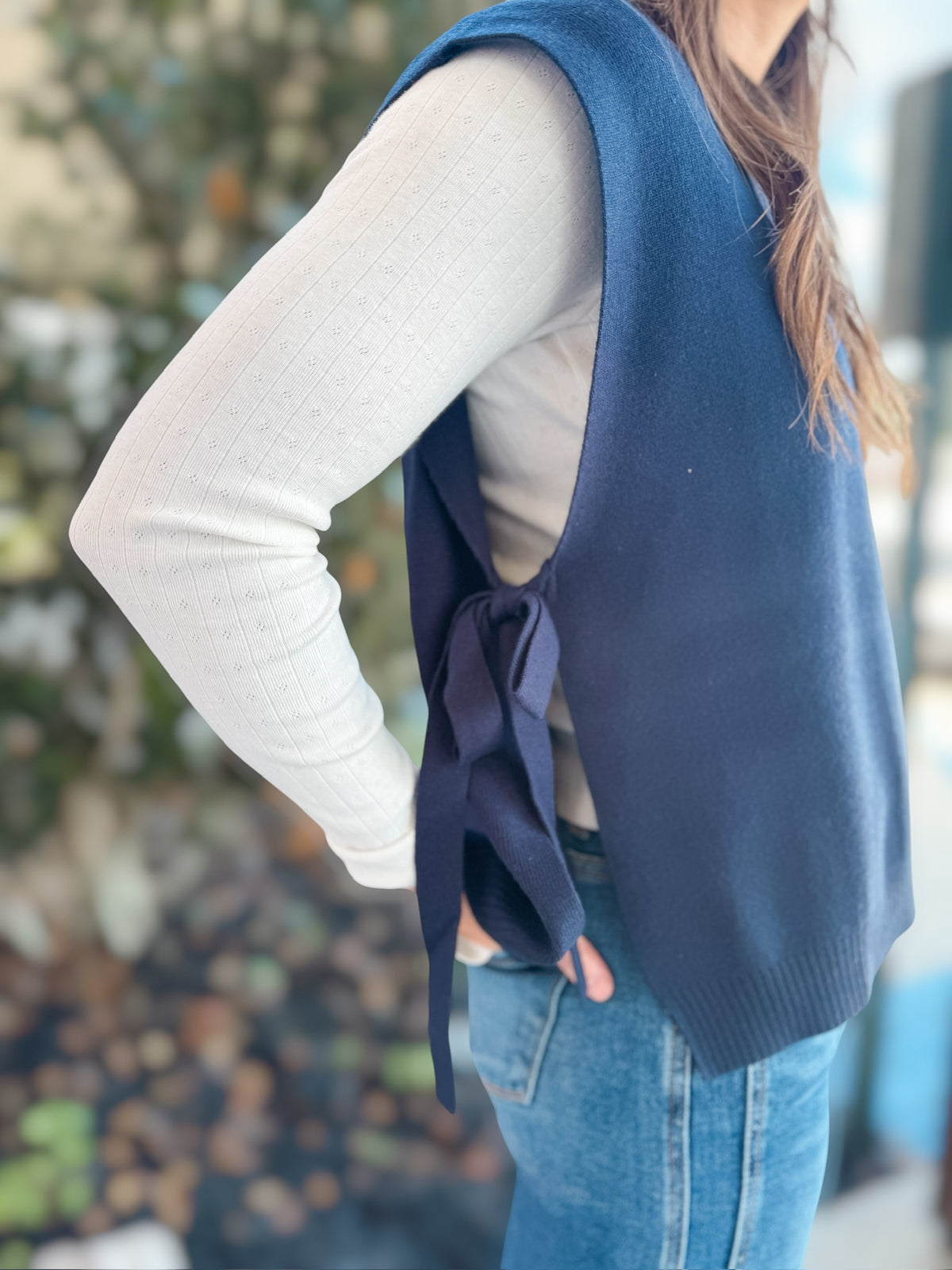 Hadley Navy Sweater Vest