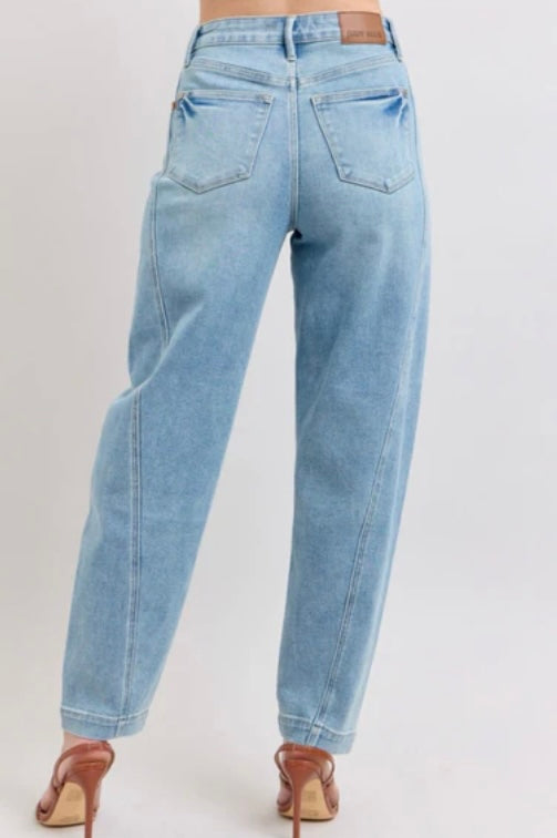 Judy Blue High Waisted Side Panel Barrel Leg
