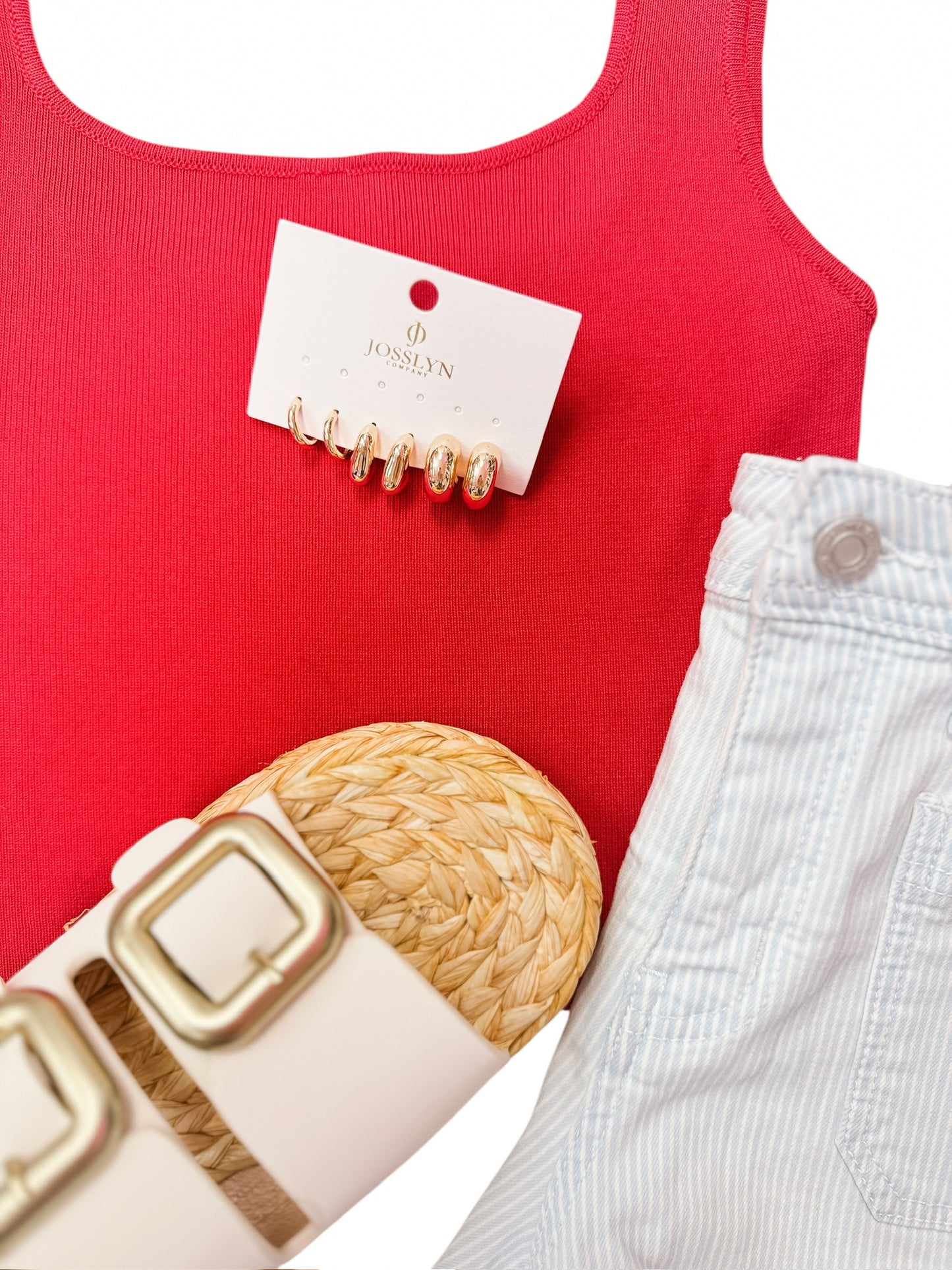 All Eyes On You Red Sweater Tank