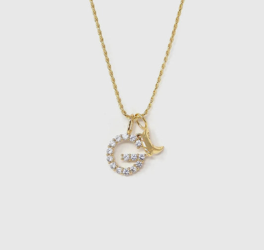Standout Rhinestone Initial Charm