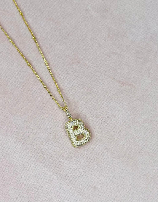 Bubble Letter Initial Charm