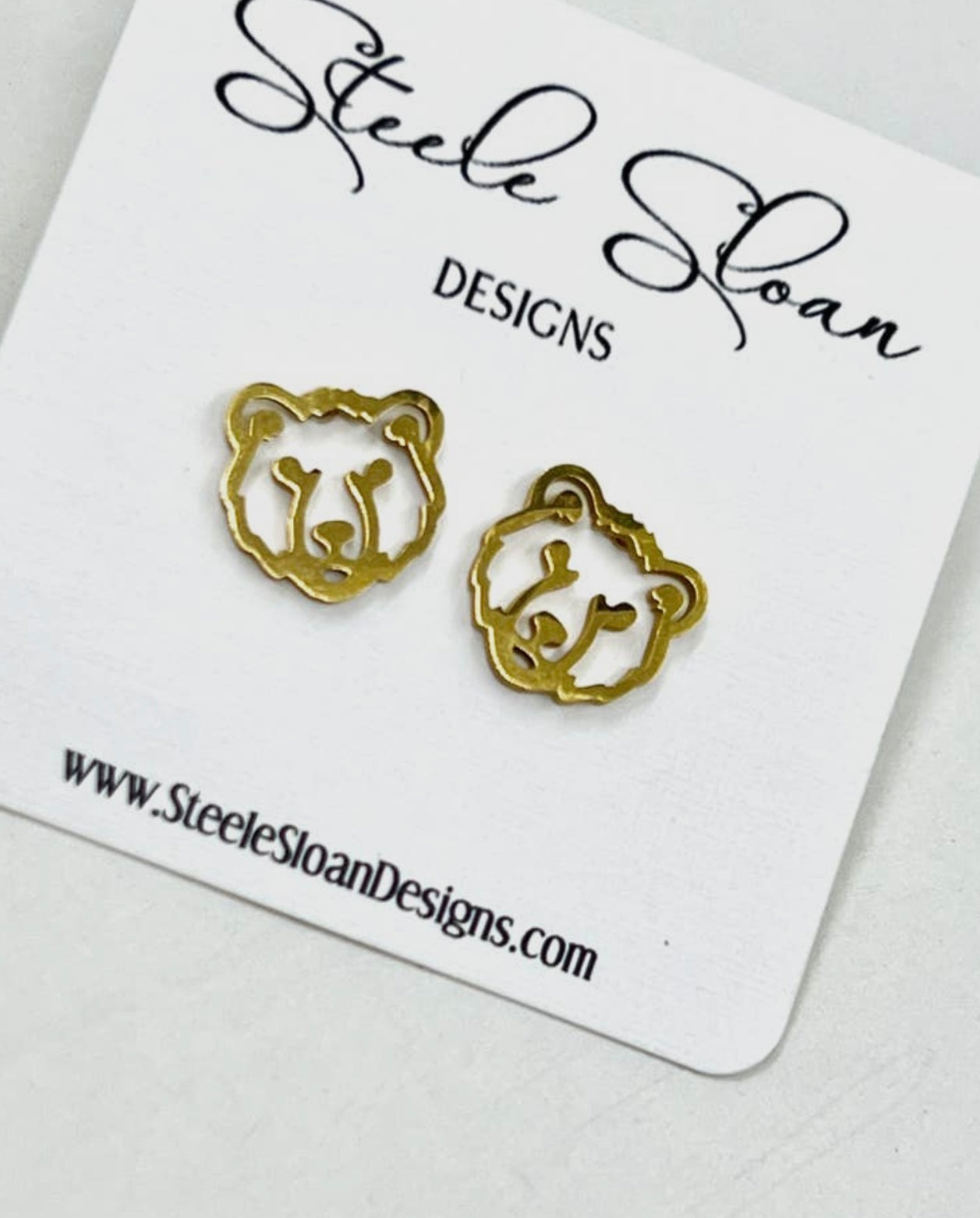 Go Bears Golden Earrings