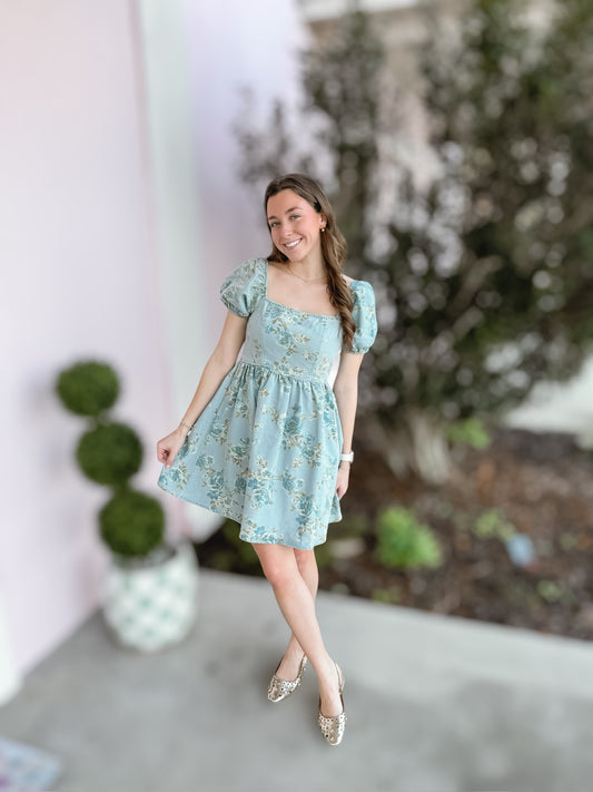 Petal & Blue Denim Dress