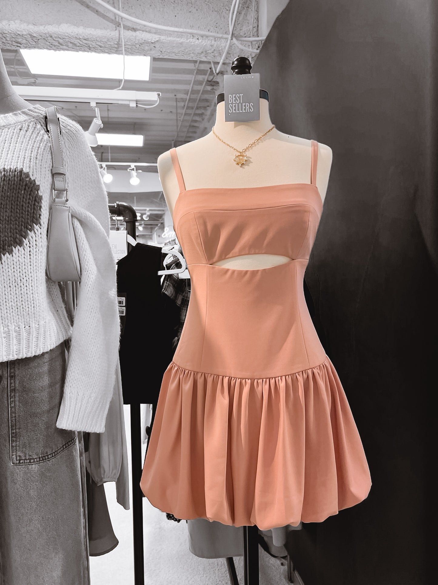 Up & Away Pink Balloon Mini Dress