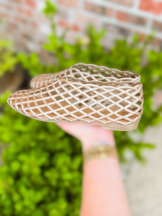 Mica Gold Jelly Sandal