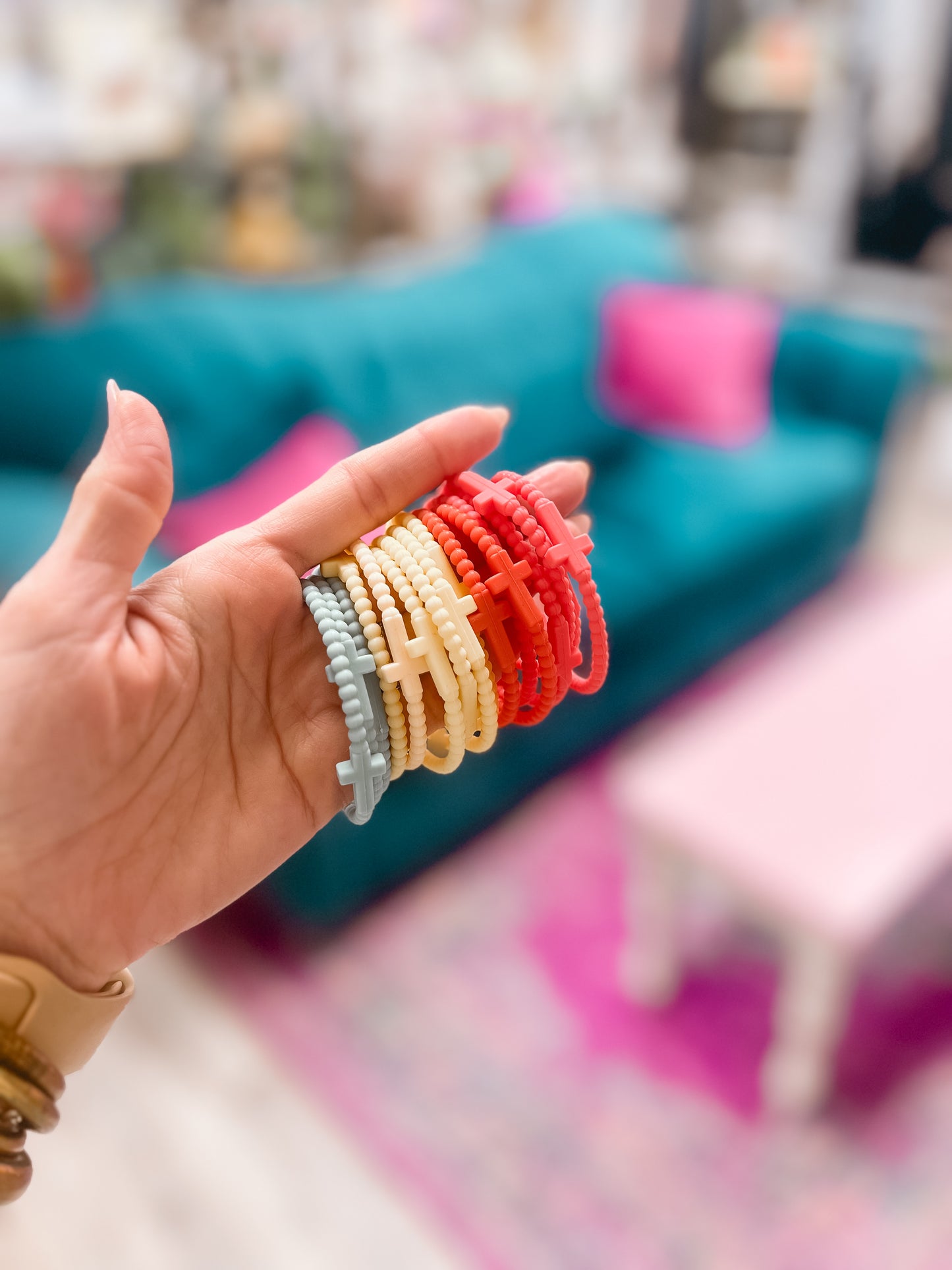 Silicone Cross Bracelet