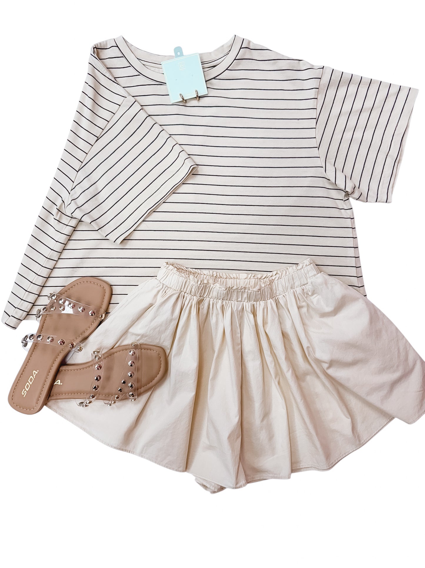 Pin Stipe Butter Poplin Short Set