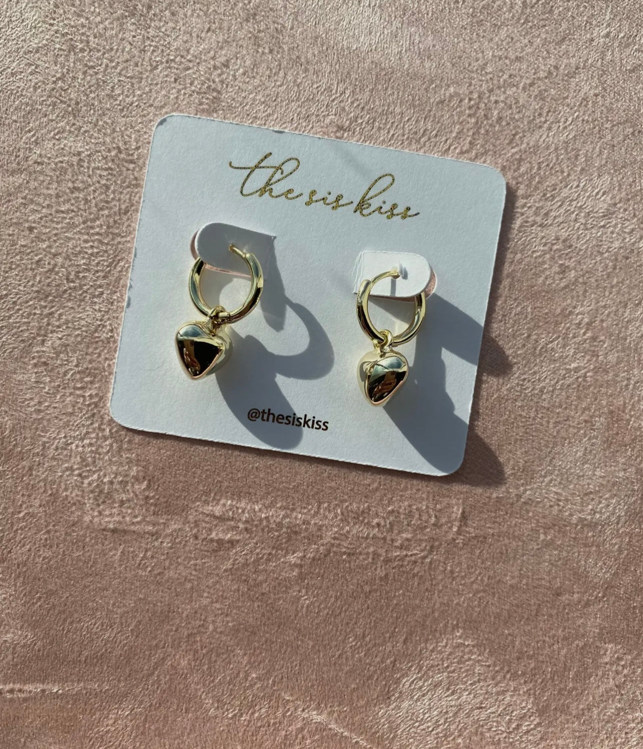 Puffy Heart Charm Huggies