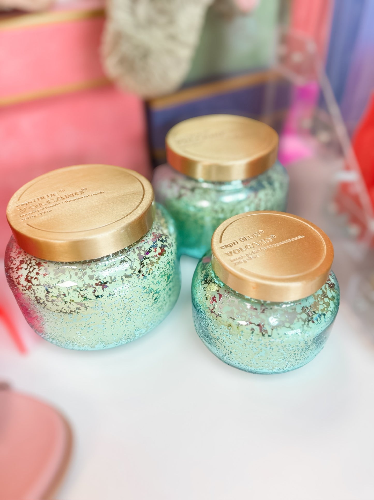 Exclusive 8 oz Aqua Opaline Signature Candle, Volcano