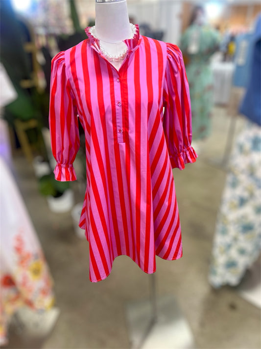 Lover Striped Mini Dress