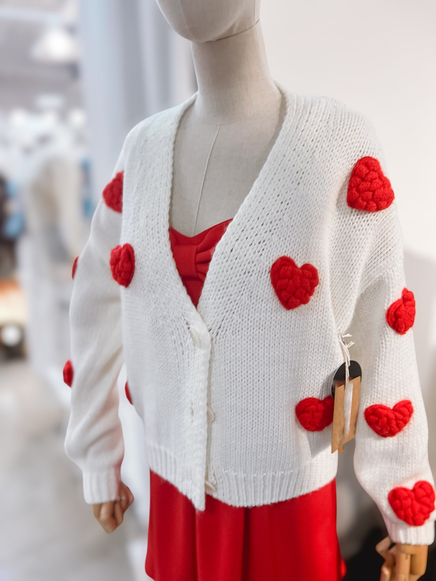Puff Heart Cardigan