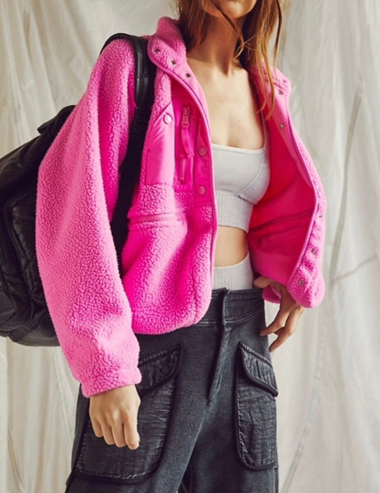 Hit The Slopes Jacket Hot Pink