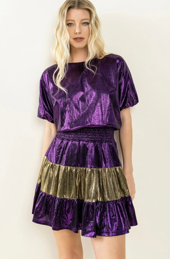Metallic Gameday Dress