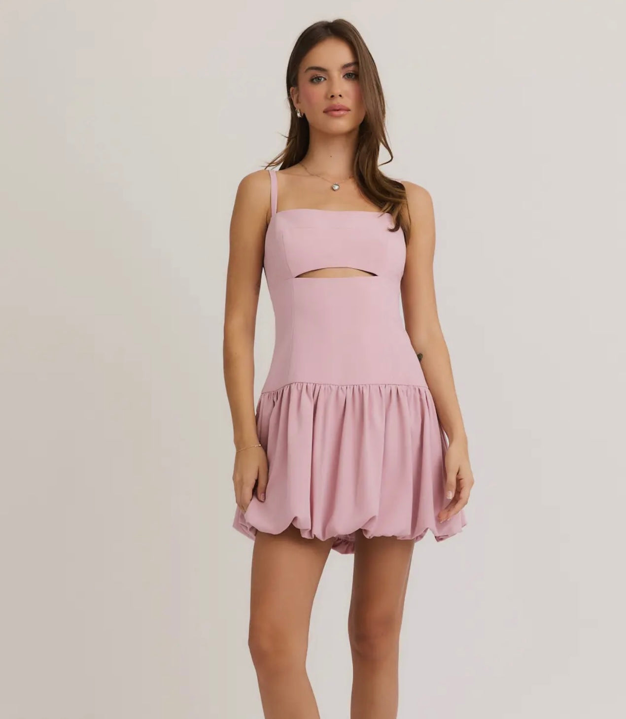 Up & Away Pink Balloon Mini Dress
