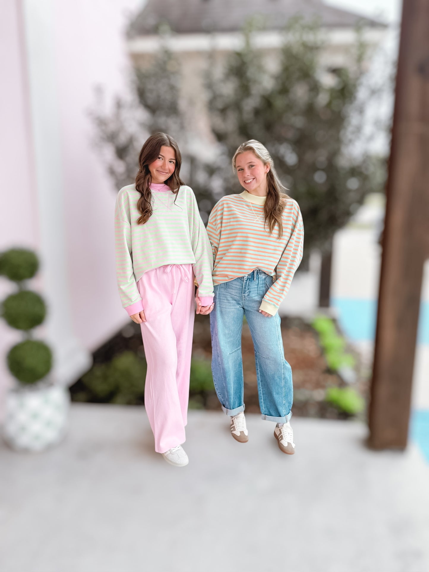 Best Layer Cantalope & Yellow LS Top