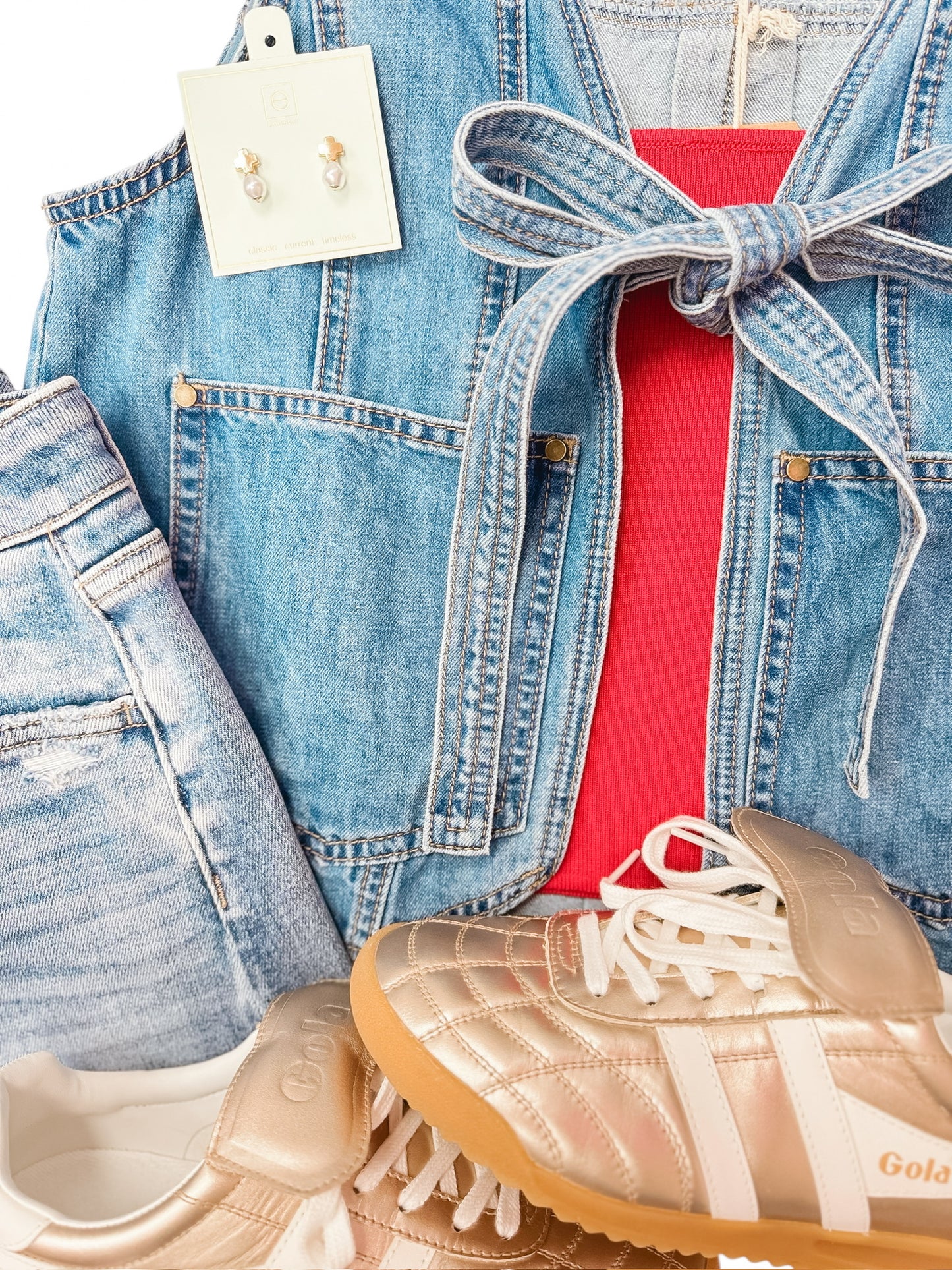 Tie It Off Denim Vest