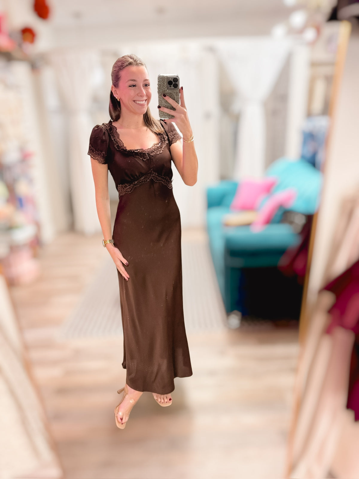 Evermore Chocolate Lace Dress