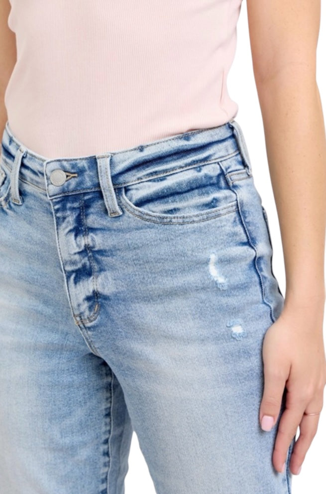 Just Judy Light Wash Dad Jean