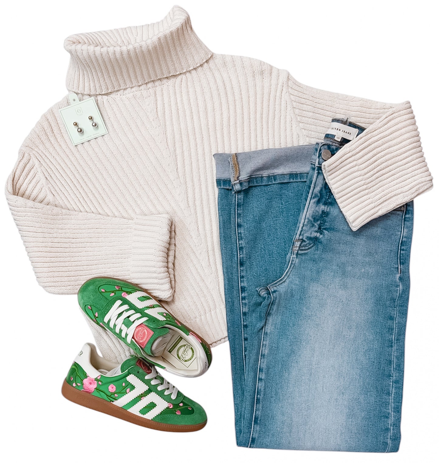 Ghost C26 In Floral Green Sneakers