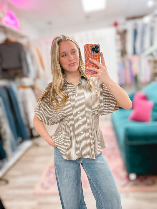 Coastal Coco Charm Button Up