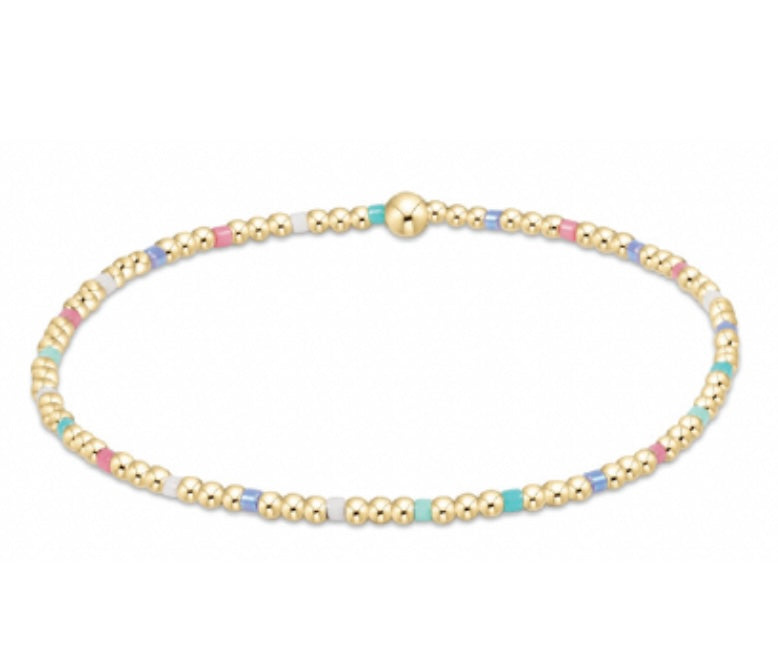 Hope Sincerity Pattern 2mm Bead Bracelet - Hot Mess