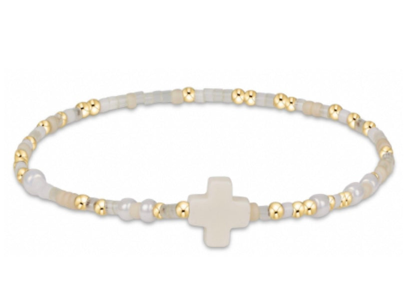 Hope Unwritten Signature Cross Bracelet - Call Me On My Shellphone