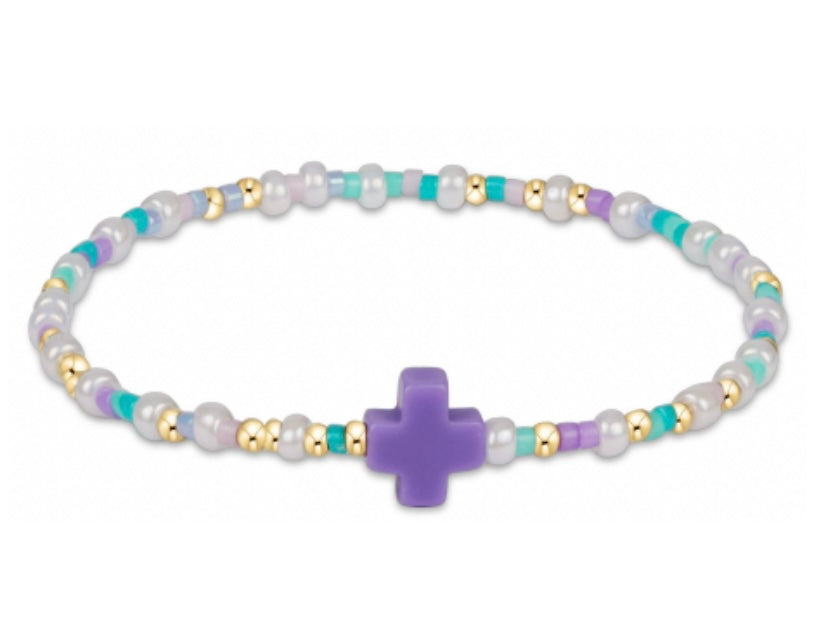 egirl Hope Unwritten Signature Cross Bracelet - How Do You Lilac Me Now?