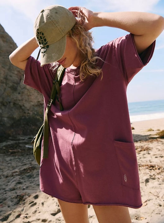 Hot Shot Tee Romper Clove