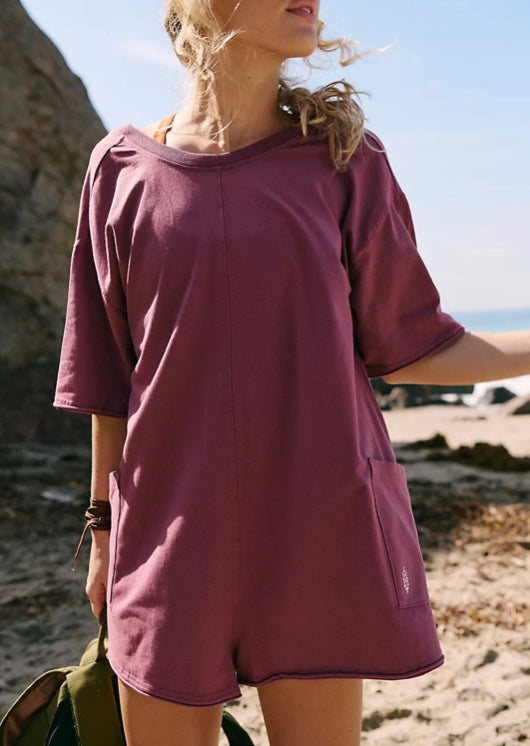Hot Shot Tee Romper Clove