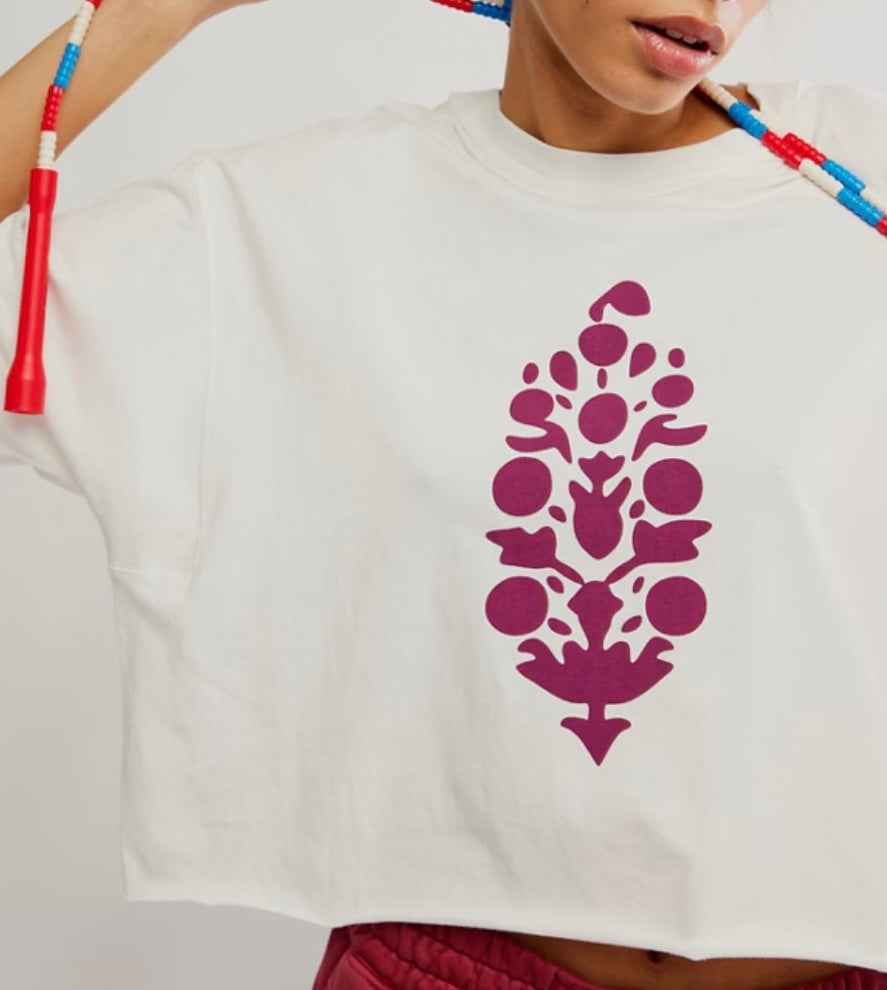 Inspire Logo White Deep Mulberry