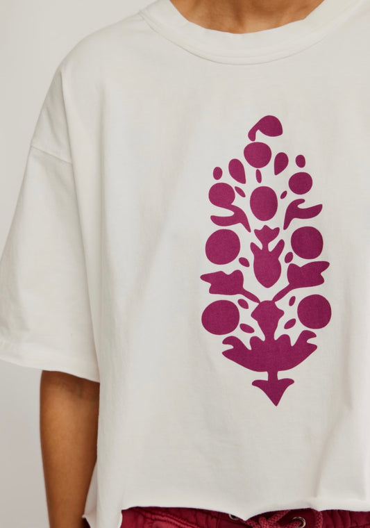 Inspire Logo White Deep Mulberry