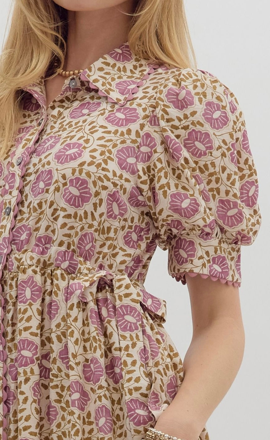 Harvest Blooms Purple Dress