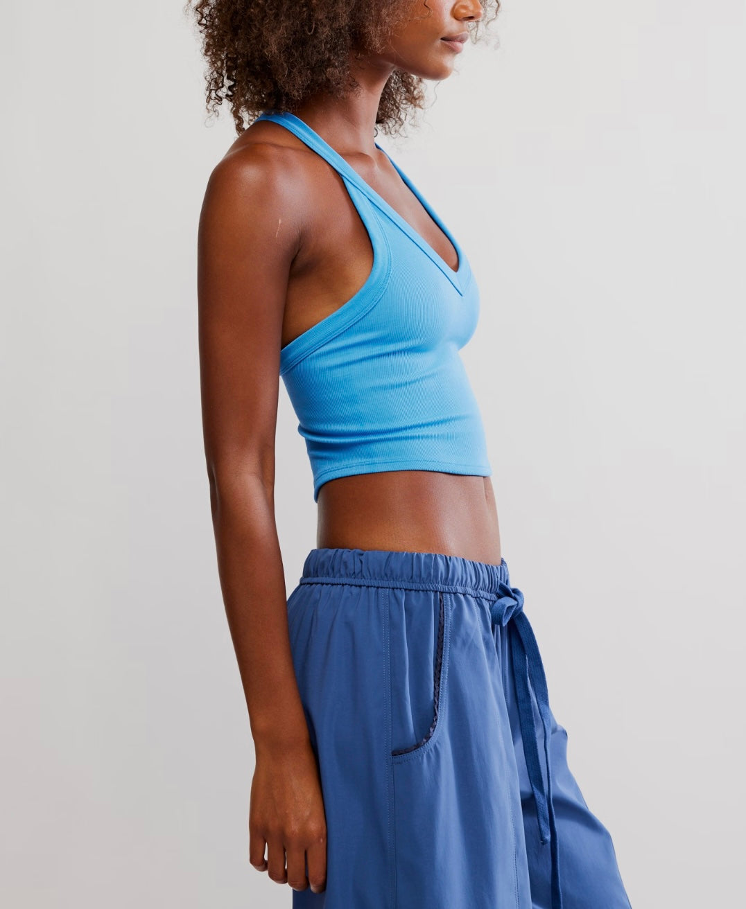 All Clear Vneck Cami Denim Blue