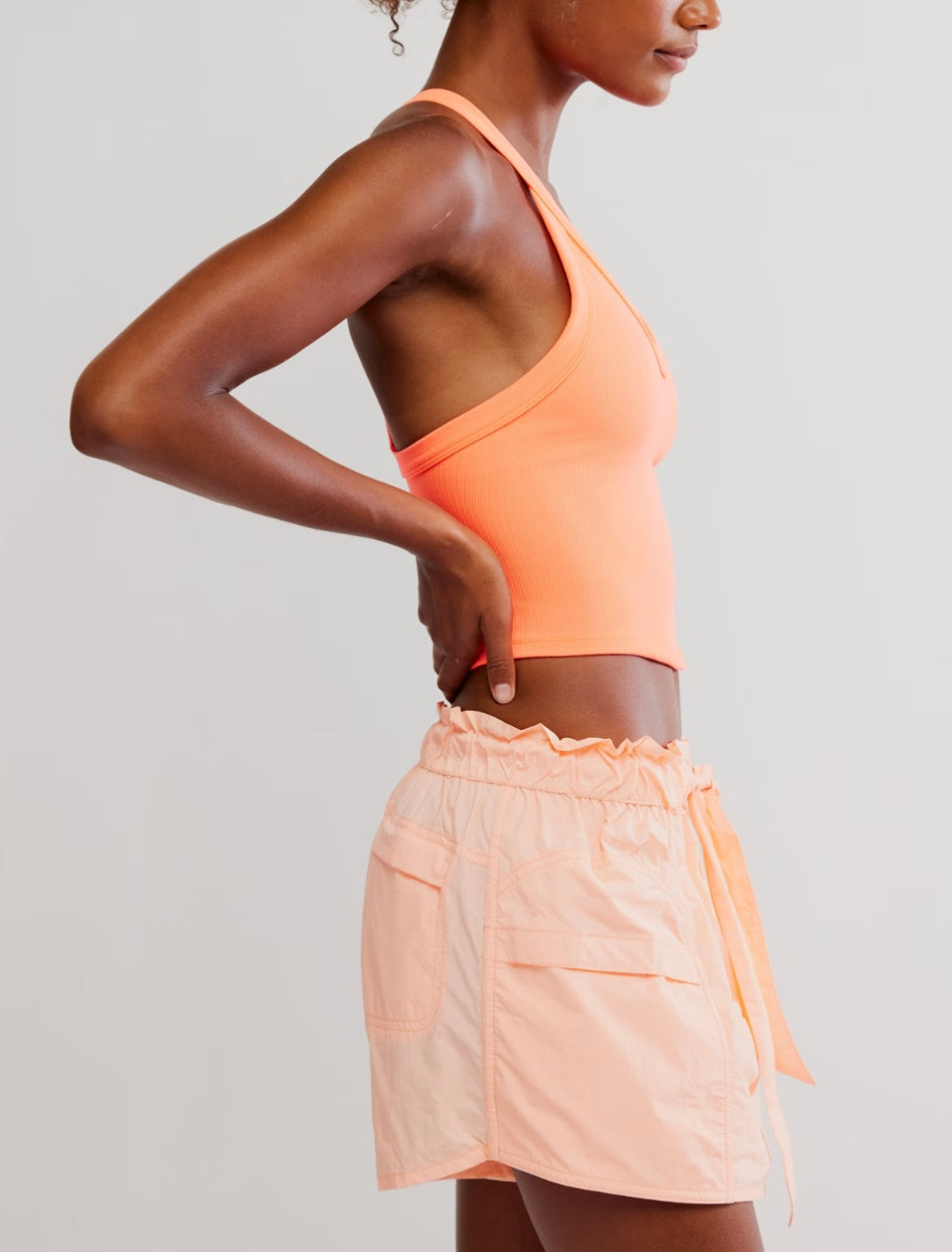All Clear Vneck Cami Neon Coral