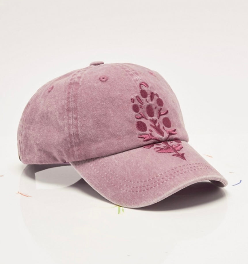 Big Buti Baseball Cap Deep Mulberry Tonal