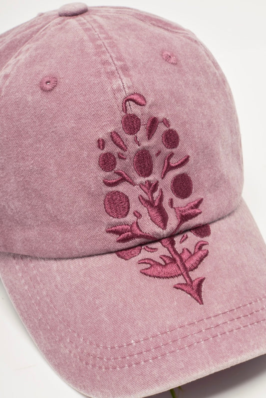 Big Buti Baseball Cap Deep Mulberry Tonal