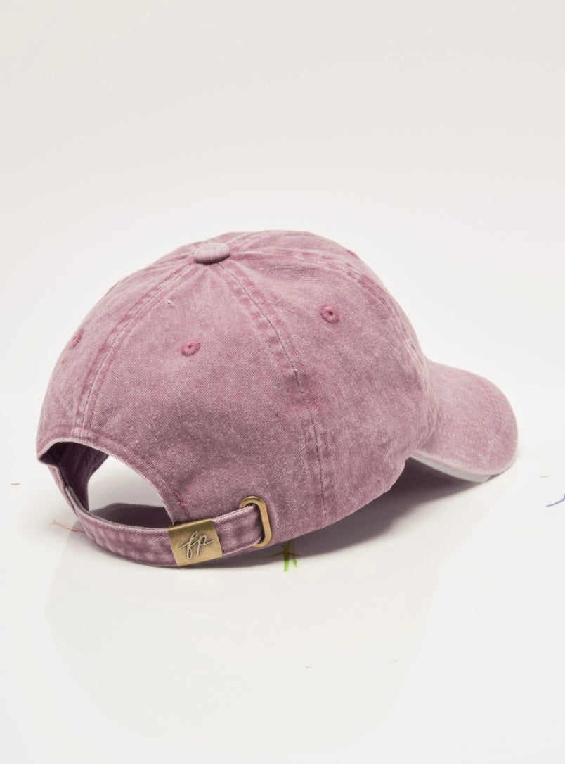 Big Buti Baseball Cap Deep Mulberry Tonal
