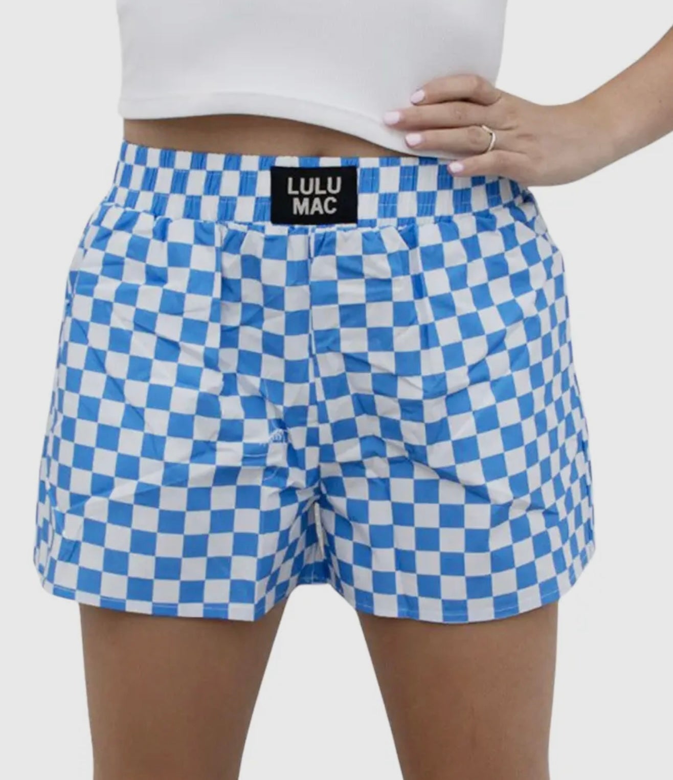 Blue & White Checkered Boxers
