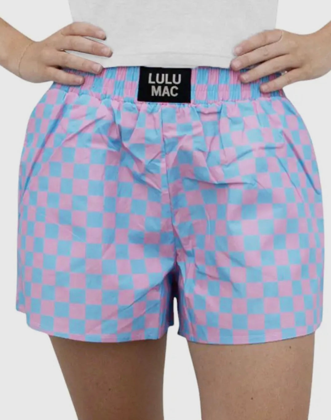 Blue & Pink Checkered Boxers