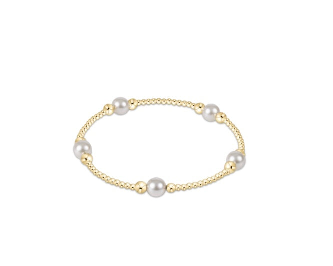 Purpose Pearl 6mm Bead Bracelet - Gold