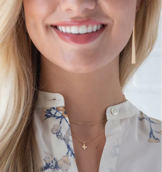 16” NECKLACE Gold - Signature Cross Gold Charm