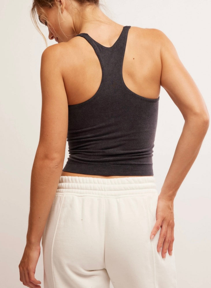 Go To Smooth Square Neck Washed Black